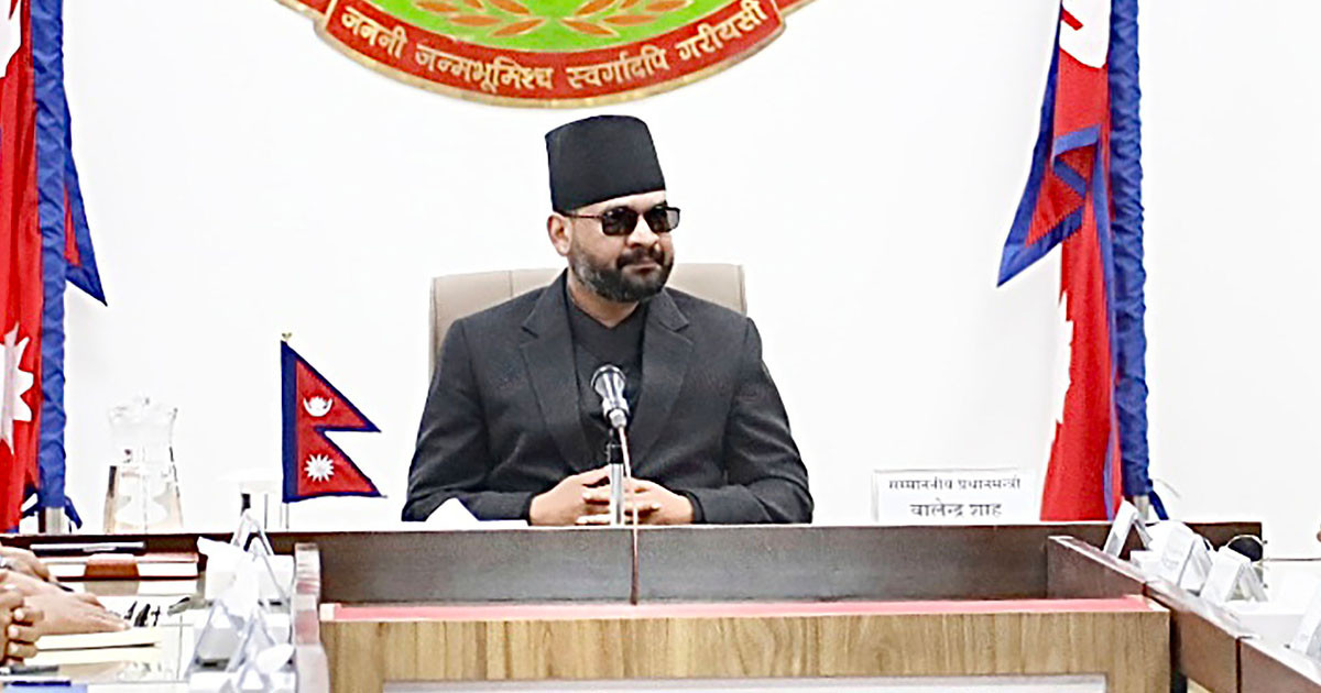 २० देशका राजदूतसँग सामूहिक भेटवार्ता गर्दै प्रधानमन्त्री बालेन