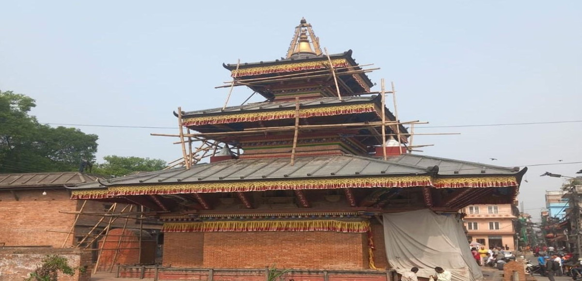 पशुपति क्षेत्रस्थित जयवागेश्वरीको ‘कलेवर’ फेरिँदै