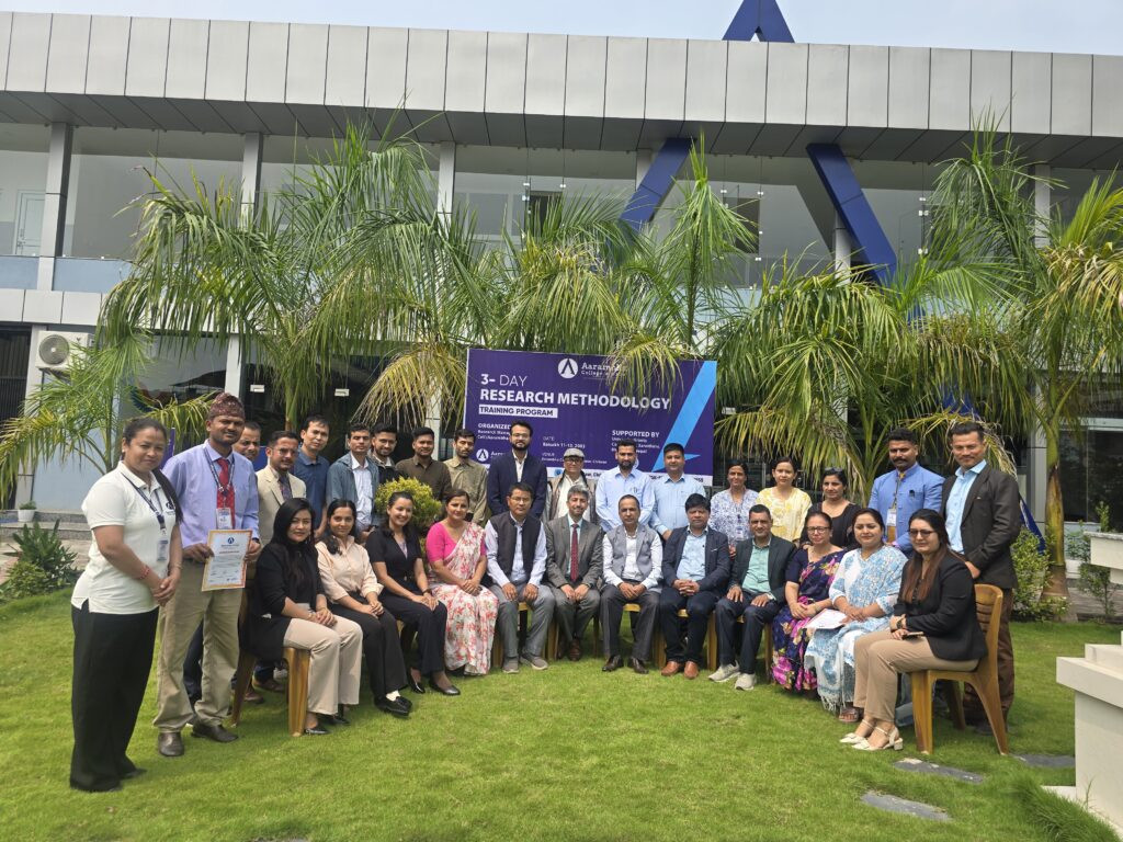 शैक्षिक गुणस्तर अभिवृद्धिमा आरम्भ कलेजको योगदान,तीनदिने अनुसन्धान विधि तालिम सम्पन्न
