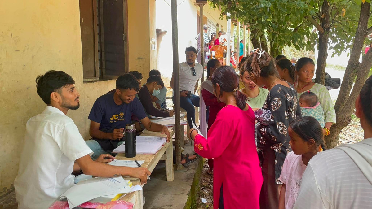 राप्ती–१० किरनटारमा चेपाङ समुदाय लक्षित बृहत् निःशुल्क स्वास्थ्य शिविर, ५ सयभन्दा बढी लाभान्वित