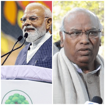 विवादित संविधान संशोधनमा छलफल गर्न खड्गेले फेरि लेखे मोदीलाई पत्र