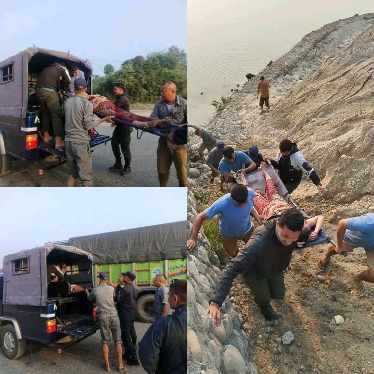 विनयी खोलामा हामफालेकी महिलाको प्रहरीले गर्‍यो उद्धार